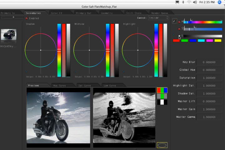 Ajustes secundarios en Final Cut Color