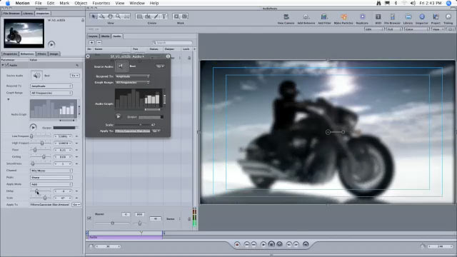 Audio behaviors en Motion 3