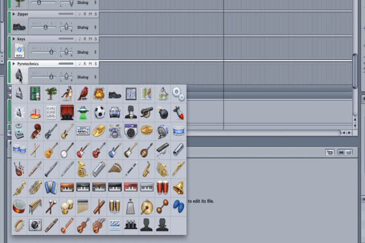 Iconos identificativos para Sondtrack Pro 2