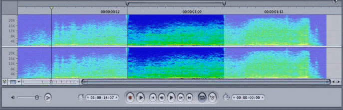 Analizador de espectros en Soundtrack Pro 2
