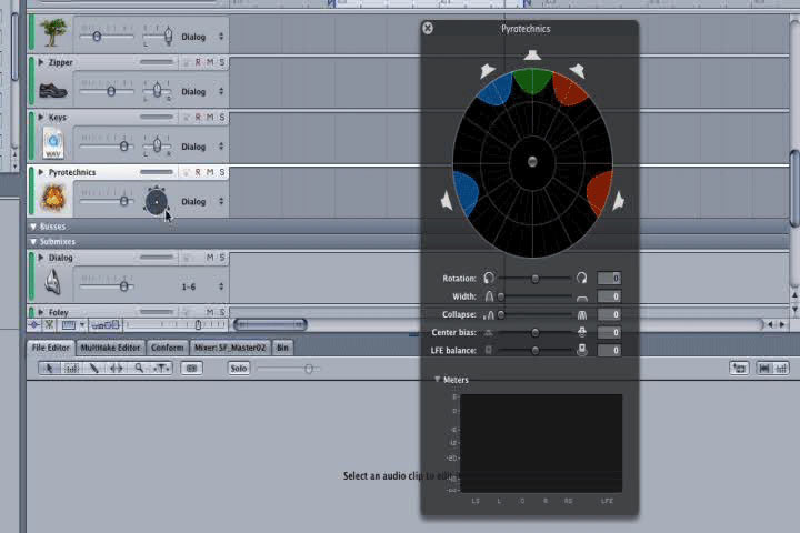 Sonido envolvente en Soundtrack Pro 2